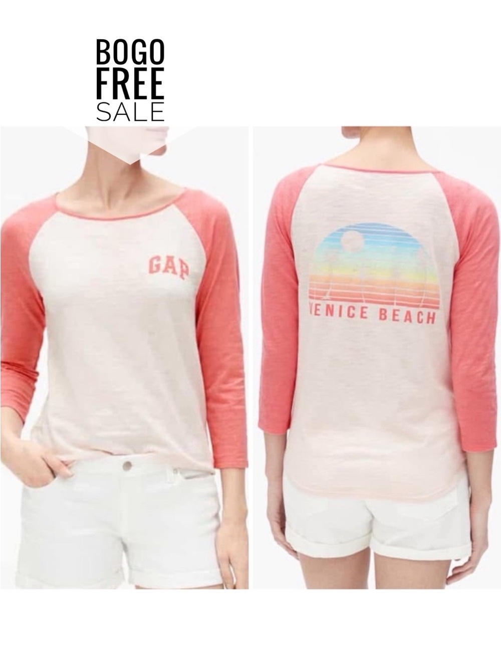 GAP Venice Beach Raglan Baseball Tee